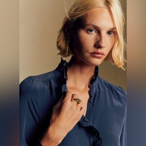 Sezane Chlo Shirt with Ruffle Details